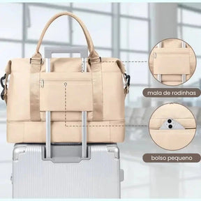 Bolsa-Malas Impermeável com Bolsos Multifuncionais - +Brinde