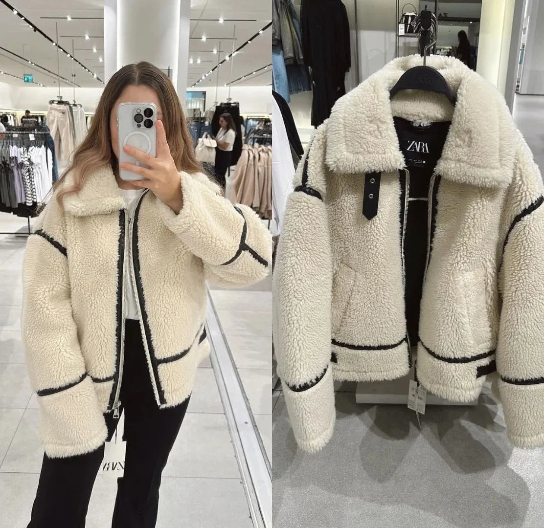 Jaqueta Zara Creamy Modelo Exclusivo Inverno 2025