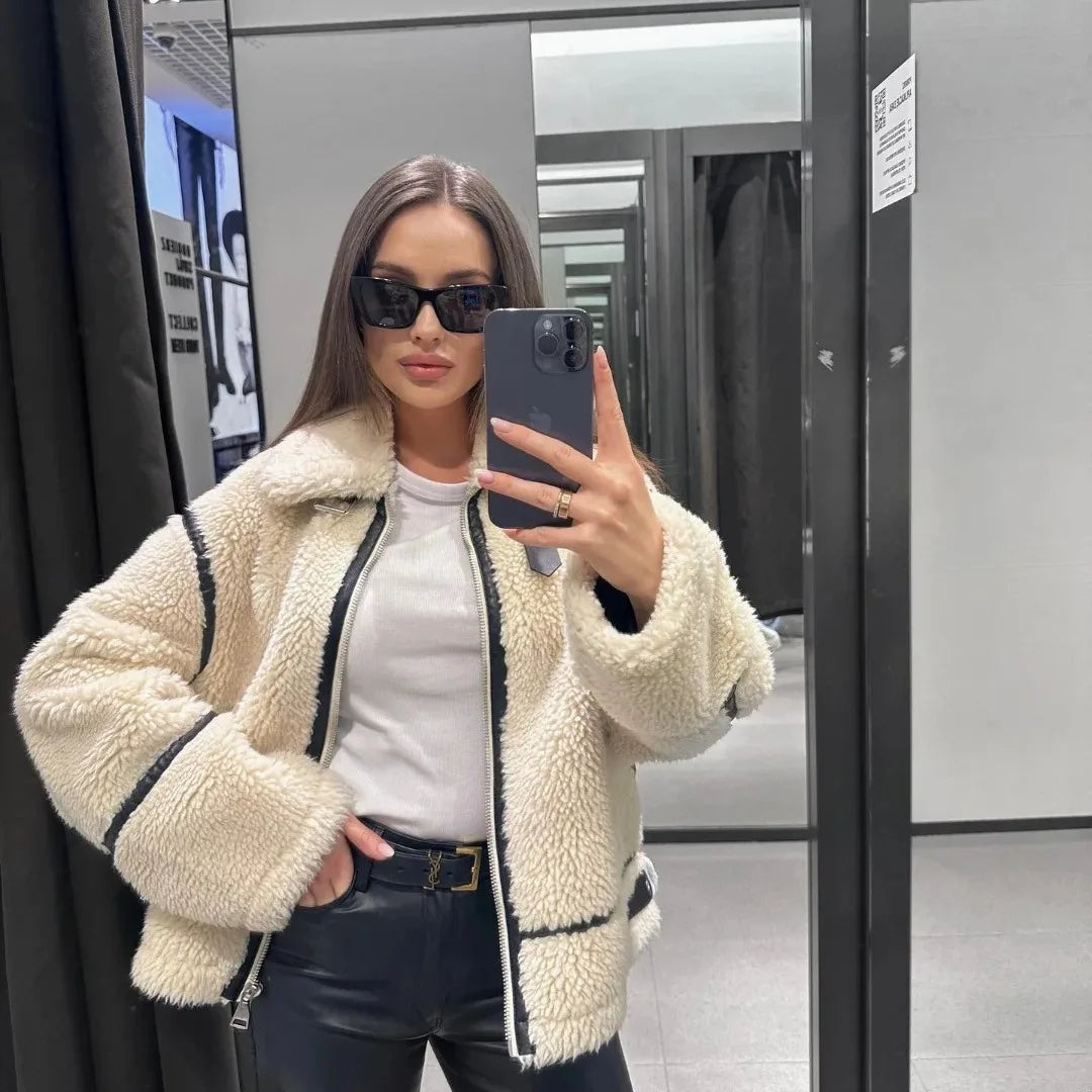 Jaqueta Zara Creamy Modelo Exclusivo Inverno 2025